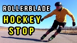 How to Hockey Stop on Quad Skates For Roller Derby [upl. by Wahs220]