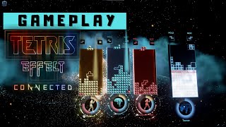 Tetris Effect Connected VR GAMEPLAY  Coop Mode Area 1  Oculus Quest 2【 Oculus Link Steam 2021 】 [upl. by Ik739]