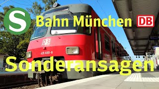 Sonderansagen SBahn München 2019 [upl. by Gradey140]