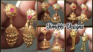 Gold Jimikki Earrings Handmade  Jhumka Earrings Designs [upl. by Luebke284]