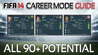 FIFA 14 All Players with 90 POTENTIAL in Career Mode Career Mode Guide 3 [upl. by Abercromby]