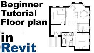 Revit Beginner Tutorial  Floor plan part 1 [upl. by Aisylla]