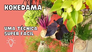 Como fazer KOKEDAMAS Uma Técnica SUPER FÁCIL  Jardim criativo [upl. by Allenad]