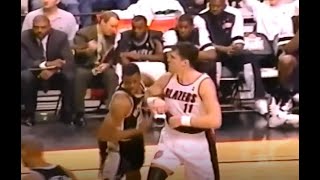 Arvydas Sabonis vs Robinson amp Duncan 1998 [upl. by Annahsohs]