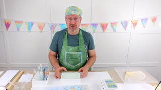 How to Marble fabricpaper tiles silk with the COUNTRY Marbling Kit [upl. by Gnni792]