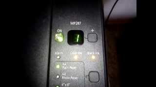 Canon Pixma MP287 How to set up and install ink cartridges [upl. by Biagio611]