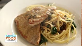 Chicken or Veal Piccata  Everyday Food with Sarah Carey [upl. by Aisaim797]