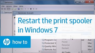 Restart the Print Spooler in Windows 7  HP [upl. by Sankey]