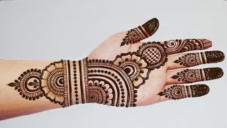 नवरात्रि स्पेशल Easy Stylish mehndi design Mehndi designs Simple Mehandi design Mehandi ka design [upl. by Llebyram]