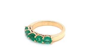 Round Emeralds Band Ring  Emeralds International LLC [upl. by Cr]