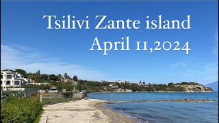 Tsilivi Zakynthos Island Greece  April 112024  Drive with me to Tsilivi  Sunny Day [upl. by Prosper]