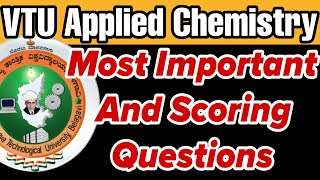 VTU Applied Chemistry For All Branches Most Important Questions And Scoring Package infogoal [upl. by Nuncia]