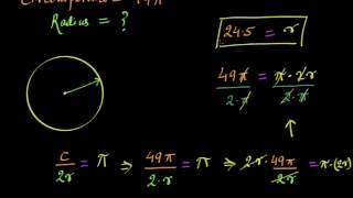 Radius and diameter from circumference Hindi  Area and Perimeter  Class 7 India  Khan Academy [upl. by Angrist47]