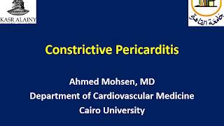 Constrictive pericarditis [upl. by Ahkos152]