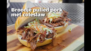 Broodje pulled pork met coleslaw  FireampFood TV [upl. by Alaaj]