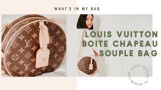 WHAT’S IN MY LOUIS VUITTON BOITE CHAPEAU SOUPLE BAG [upl. by Kavanagh]