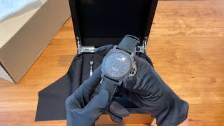 Panerai PAM1661 Unboxing New 2020 Black CarboTech and Blue Luminor [upl. by Andrien]