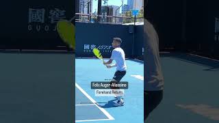 FELIX AUGERALIASSIME Forehand Return in Slow Motion 💥🎾 AusOpen Tennis [upl. by Elburr]