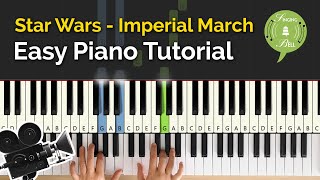 Star Wars  Imperial March on the Piano  Easy Piano Tutorial  Soundtracks for Kids [upl. by Llertnom72]