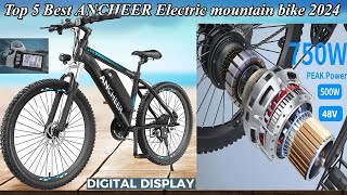 Top 5 Best ANCHEER Electric mountain bike for Adults in 2024  FRONT SUSPENSION AND DUAL DISC BRAKES [upl. by Oreste535]