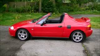 Now Sold Honda CRX VTec Del Sol Electric Roof Operation Demo by Lucy [upl. by Anayd]