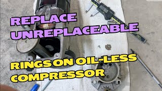 Replacing non serviceable piston rings in husky air compressor how to [upl. by Alleoj841]