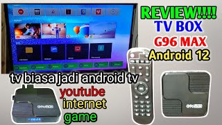 Review tv box G96 max 4k ultra hd android 12 [upl. by Leanne]