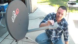 5 Mounting the LNB  TR6100 Winegard Portable Satellite Dish amp Tripod Kit [upl. by Ahsinej]