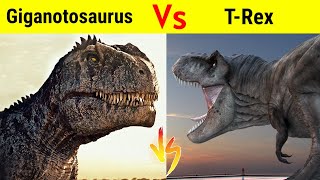 Giganotosaurus Vs TRex  क्या Jurassic world Dominion का Giga मार पायेगा Rexy को [upl. by Matejka108]