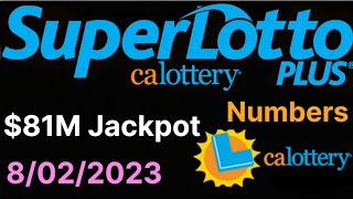 California SuperLotto Plus Winning Numbers 2 August 2023 CA Super Lotto Plus Drawing Result Wed [upl. by Malchus]