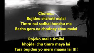 mero maya birjesh shrestha lyrics Anup shrestha [upl. by Renba294]