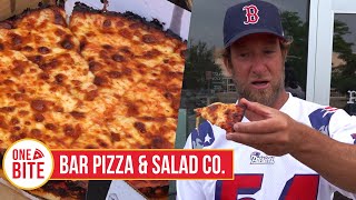 Barstool Pizza Review  Bar Pizza amp Salad Co Mansfield MA [upl. by Norre]