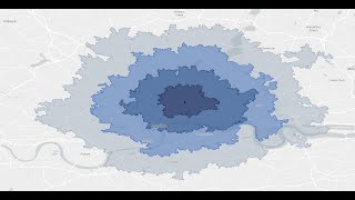 Network analysis amp isochrones using ArcGIS amp TravelTime [upl. by Atteugram]