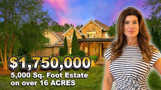 Tour this INCREDIBLE 1750000 16Acre 5100 Sqft Luxury Estate in Oxford North Carolina [upl. by Haidebez]