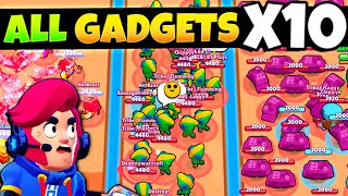 EVERY BRAWLERS Gadget X10 🤯 satisfying [upl. by Georgie139]