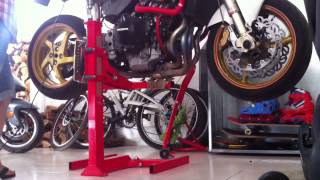 Motorbike Lift for sports bikes Tested to 2000kg [upl. by Leanahtan573]