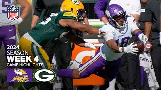 Minnesota Vikings vs Green Bay Packers Game Highlights  NFL 2024 Season Week 4 [upl. by Nageam]