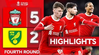 Connor Bradley Stars In Reds Win  Liverpool 52 Norwich City  Emirates FA Cup 202324 [upl. by Jorgenson]