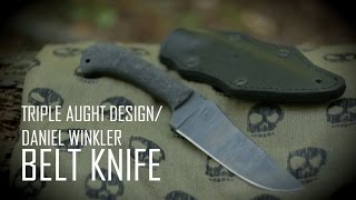 Black Scout Reviews  Winkler Belt Knife  Triple Aught Design Edition [upl. by Enyrehtak]