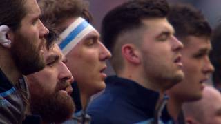 Scottish sing their anthem at the Stade de France  Guinness Six Nations [upl. by Nelehyram]