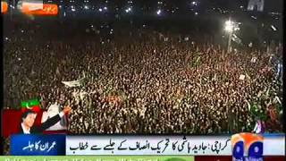 Imran Khan Speech In PTI Karachi Jalsa 25 December 2011flv [upl. by Ynnav]