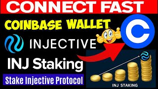 How to Stake INJECTIVE  INJ  with Coinbase Wallet  Crypto Wallets Info [upl. by Hound630]