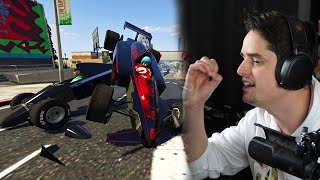 Formula 1 wagens in GTA 5 bestuurt door idioten [upl. by Nuahs]