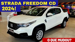 Fiat Strada Freedom Cabine dupla 2024 Chega por R112990 com mudanças mínimas para continuar líder [upl. by Elfrida]