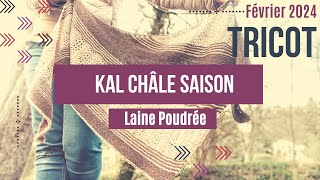 🧶KAL 1 Châle Saison de lainepoudree 🧶 [upl. by Grubb]