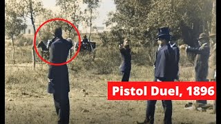 Colorized Historical Video  Pistol Duel 4k upscaled [upl. by Chico]