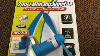 USB Fan with Micro USB connector from CDRKING [upl. by Enelyahs]