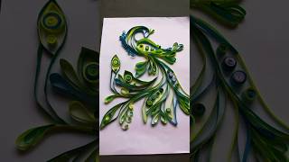 Quilling Art🦚🦚💙 diy quilling youtubeshorts viralvideo quillingart [upl. by Llebanna]