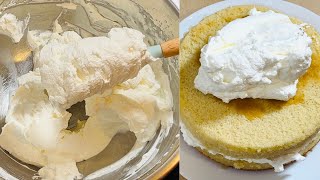 Delicious Whipped Vanilla Frosting for Cake Icing Quick and Simple Method Stabilised Whipped Cream [upl. by Ynnus]