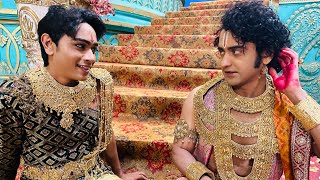 last day on radha krishna set 🥲 sumedh mudgalkar mallika singh kartikey malviya [upl. by Ellegna]